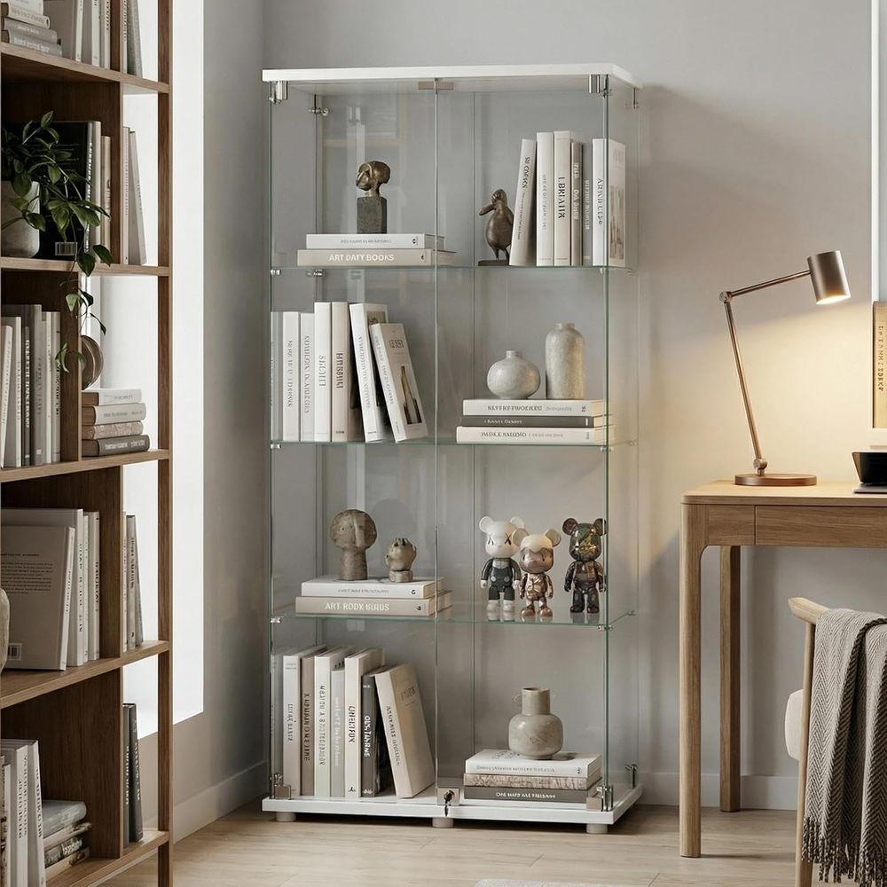 Glass Cabinet Display - خزانة عرض من الزجاج المقسى، خزانة