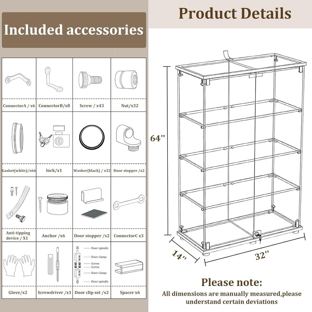 خزانة عرض من الزجاج المقسى، خز - مراجعة Glass Cabinet Display وسعره