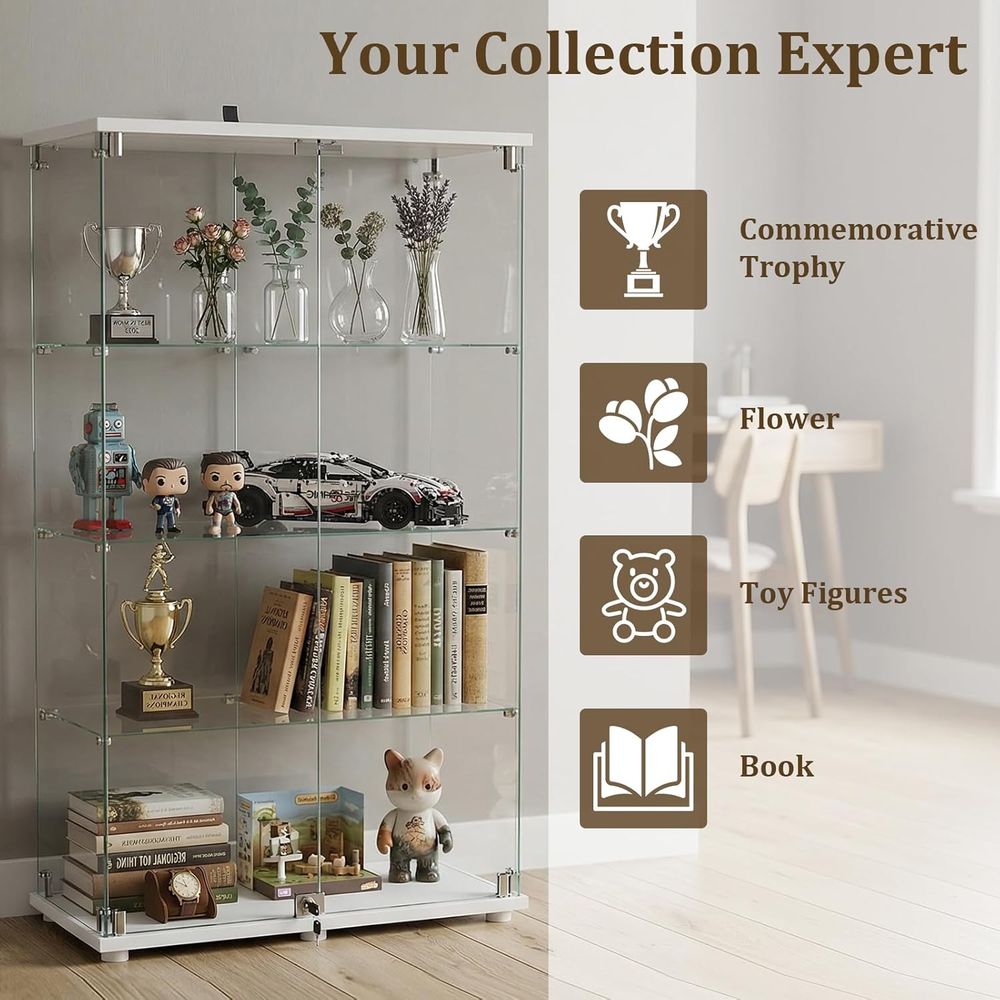 خزانة عرض من الزجاج المقسى، خز - مراجعة Glass Cabinet Display وسعره