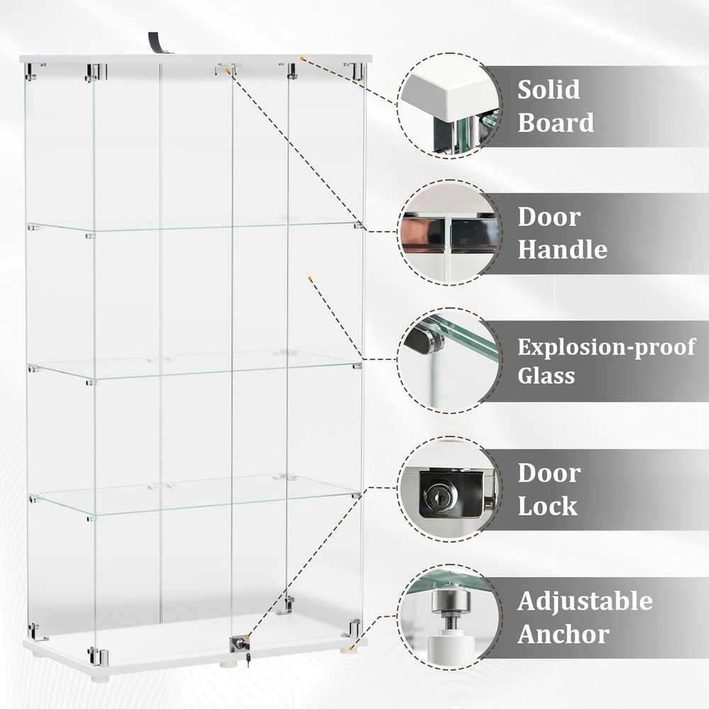 خزانة عرض من الزجاج المقسى، خز - مراجعة Glass Cabinet Display وسعره