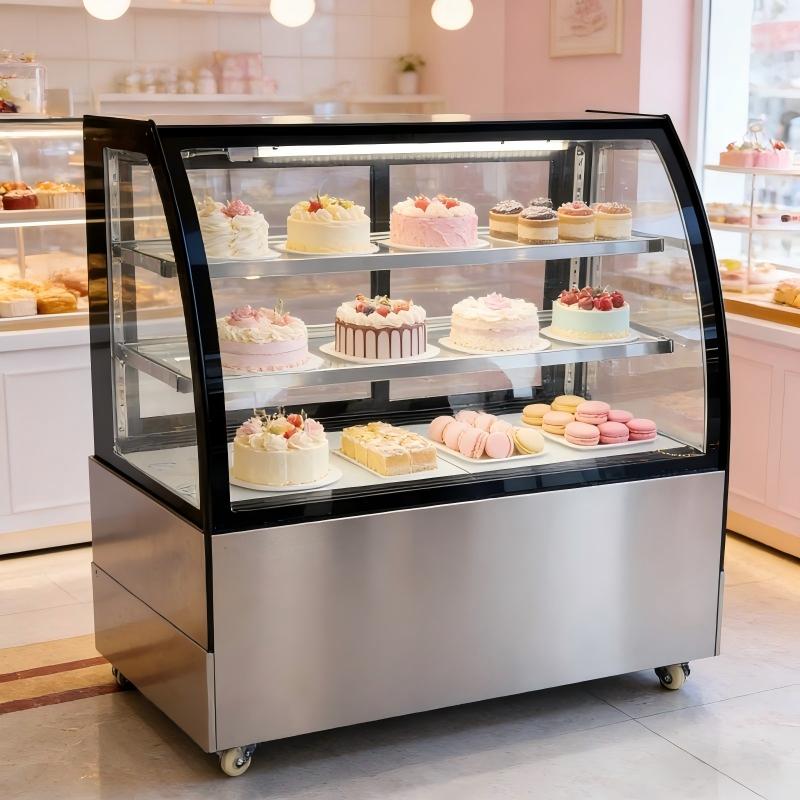ثلاجة عرض الكيك التجارية ذات ط - مراجعة Glass Cabinet Display وسعره