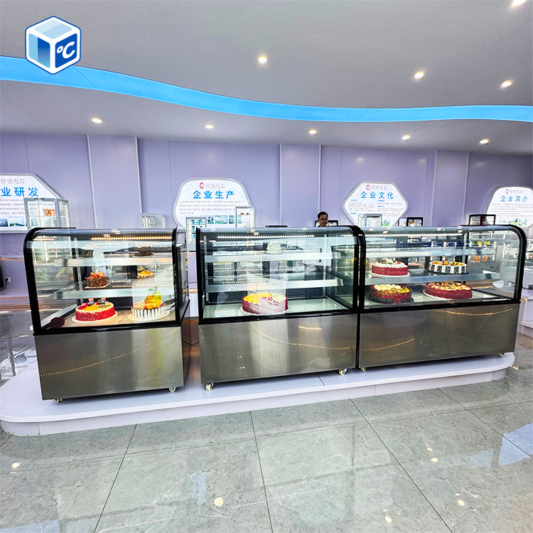 ثلاجة عرض الكيك التجارية ذات ط - مراجعة Glass Cabinet Display وسعره