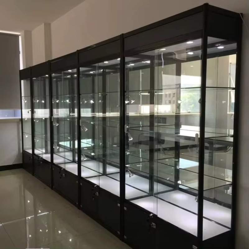 خزانة عرض زجاجية فاخرة لمتجر ا - مراجعة Glass Cabinet Display وسعره